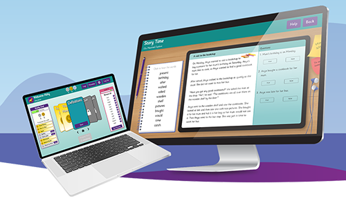 StepsWeb student laptop and desktop reading activity